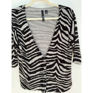 Cropped leopard short Sl sweater,‎ XL, black/gray. See measurements-runs sm